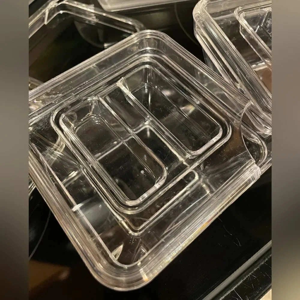 Creative Wear Party Dish 3 Separate Compartments/An Area for Ice & Condensation